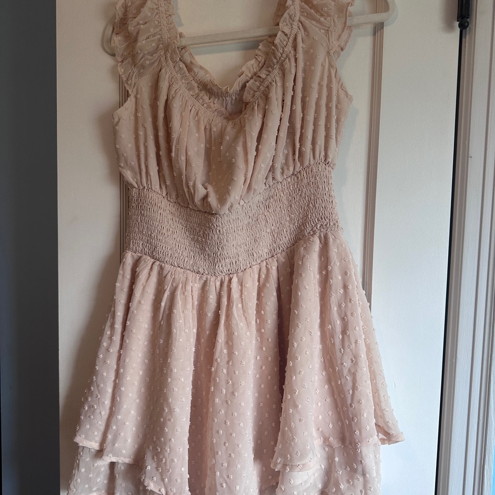 Charming Cream Ruffle Romper - Picture 2 of 3